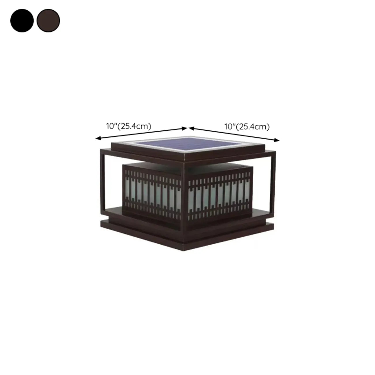 Lampadaires extérieurs solaires modernes et simples à grille noire