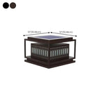 Lampadaires extérieurs solaires modernes et simples à grille noire