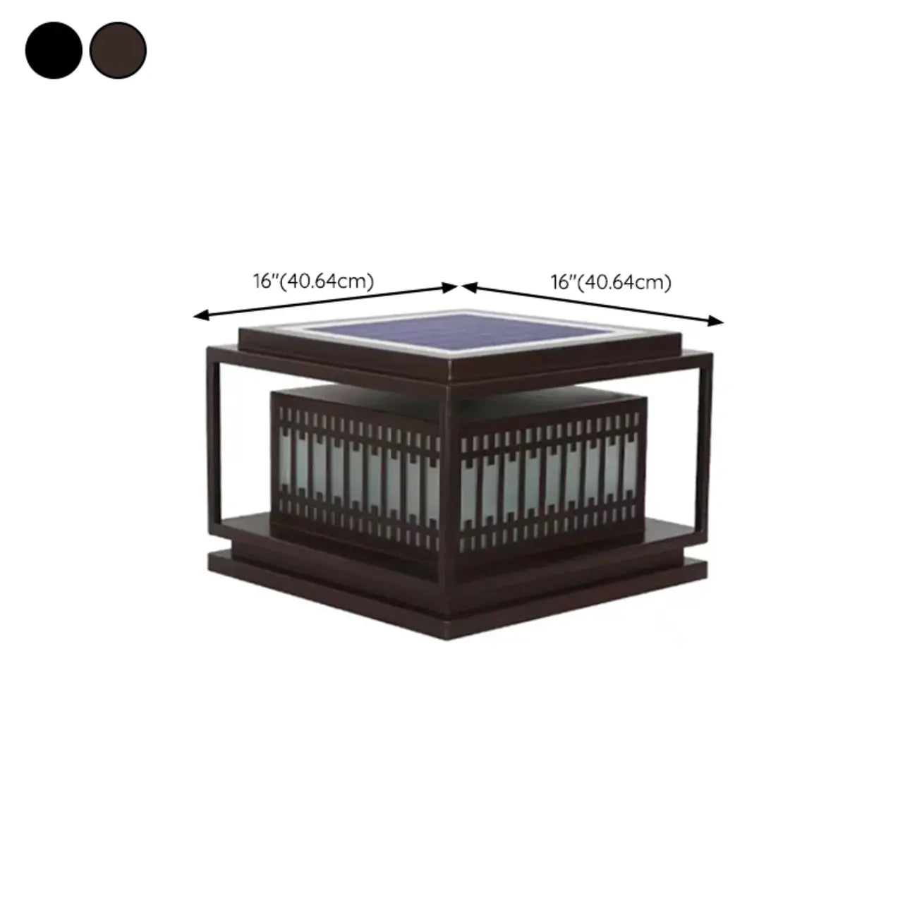 Lampadaires extérieurs solaires modernes et simples à grille noire