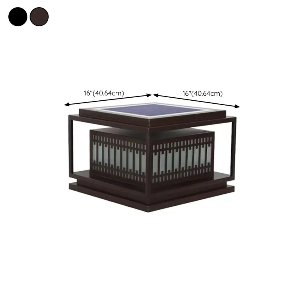 Lampadaires extérieurs solaires modernes et simples à grille noire
