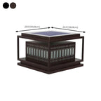 Lampadaires extérieurs solaires modernes et simples à grille noire