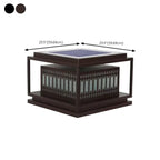 Lampadaires extérieurs solaires modernes et simples à grille noire