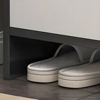 Grand meuble à chaussures en bois gris pour entrée