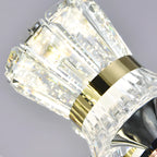 Lustre luxueux chromé à plusieurs niveaux en cristal, éclairage LED moderne à intensité variable