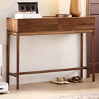 Console d'entrée en bois brun avec rangement
