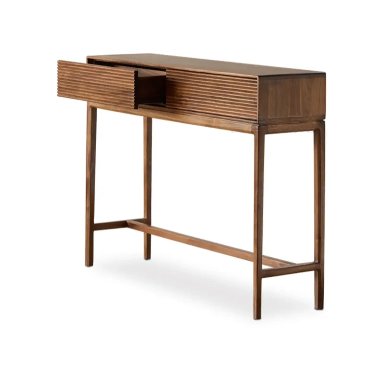 Console d'entrée en bois brun avec rangement