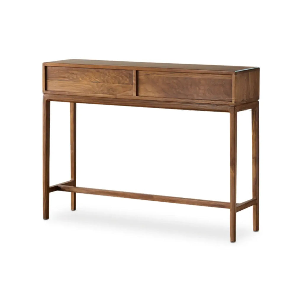 Console d'entrée en bois brun avec rangement