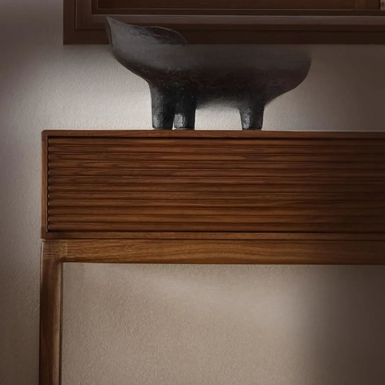 Console d'entrée en bois brun avec rangement