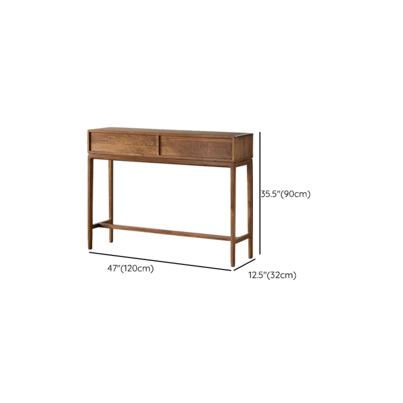 Console d'entrée en bois brun avec rangement
