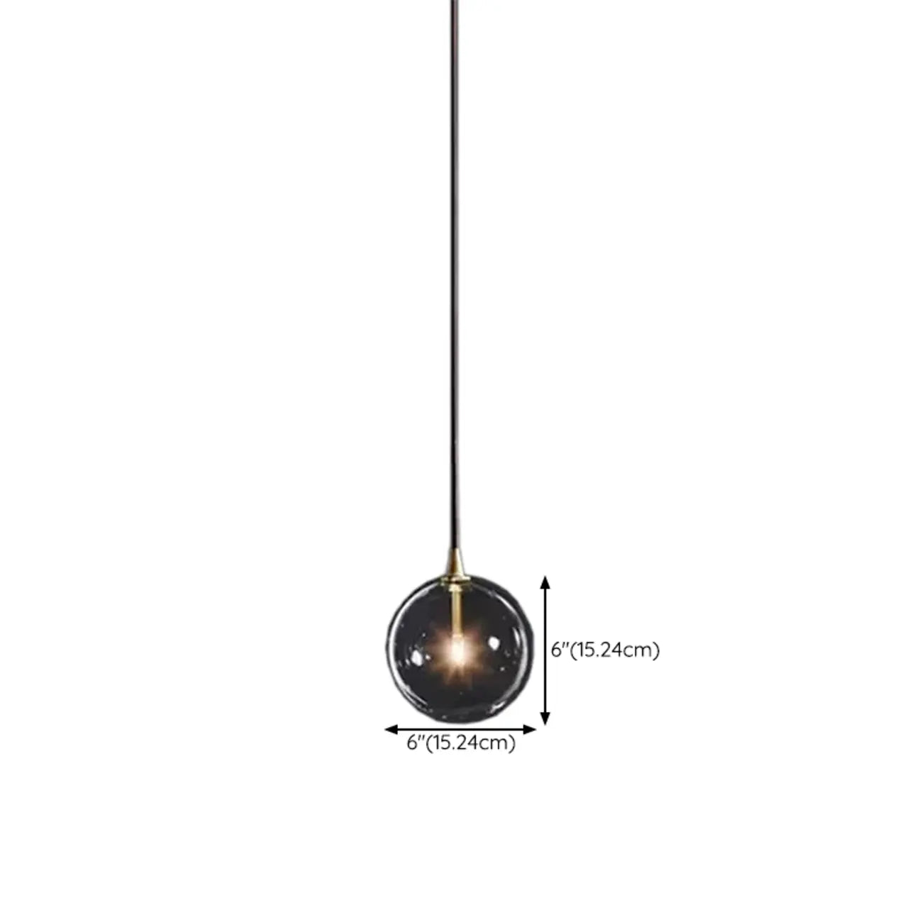 Suspension moderne en verre texturé transparent et bois
