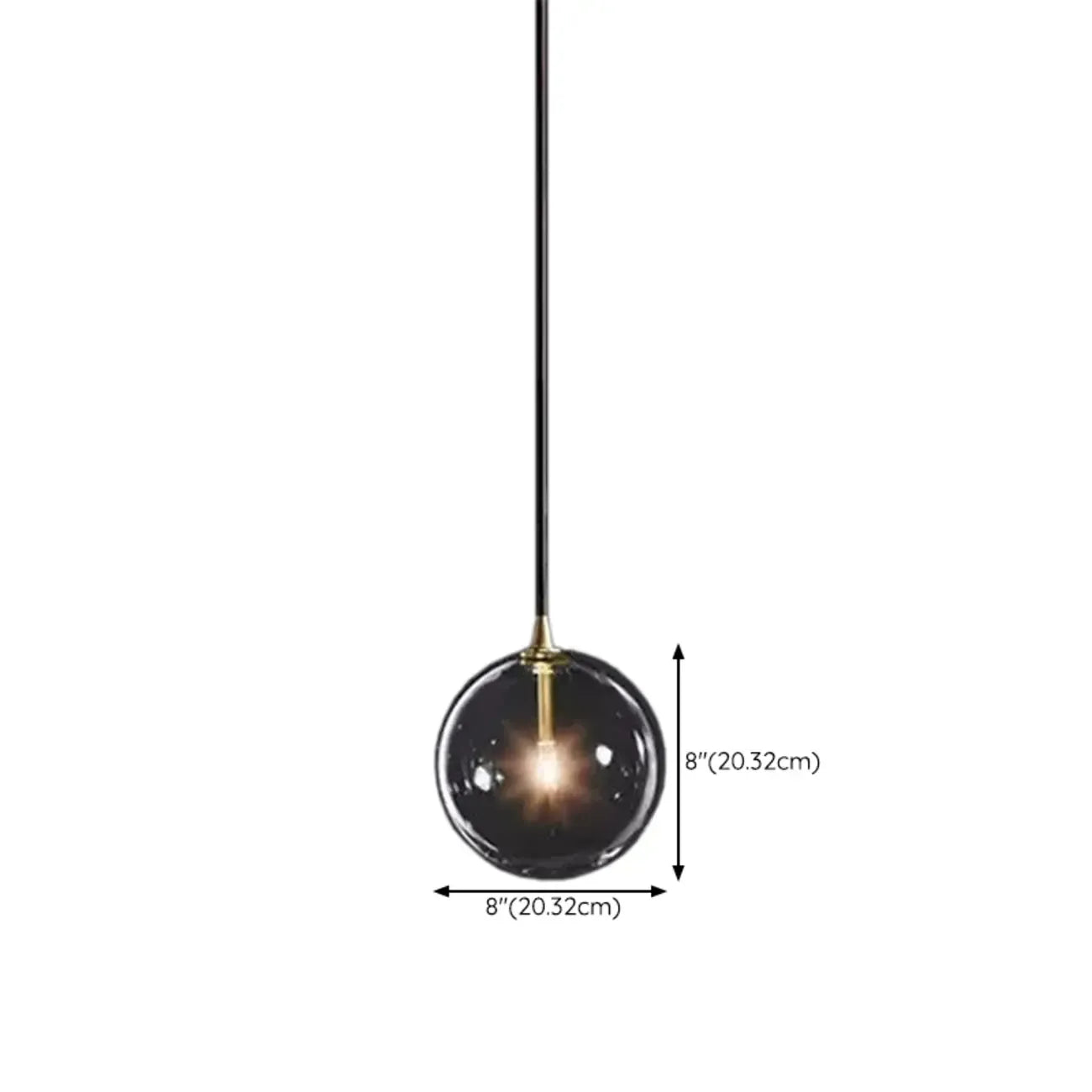 Suspension moderne en verre texturé transparent et bois
