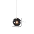 Suspension moderne en verre texturé transparent et bois