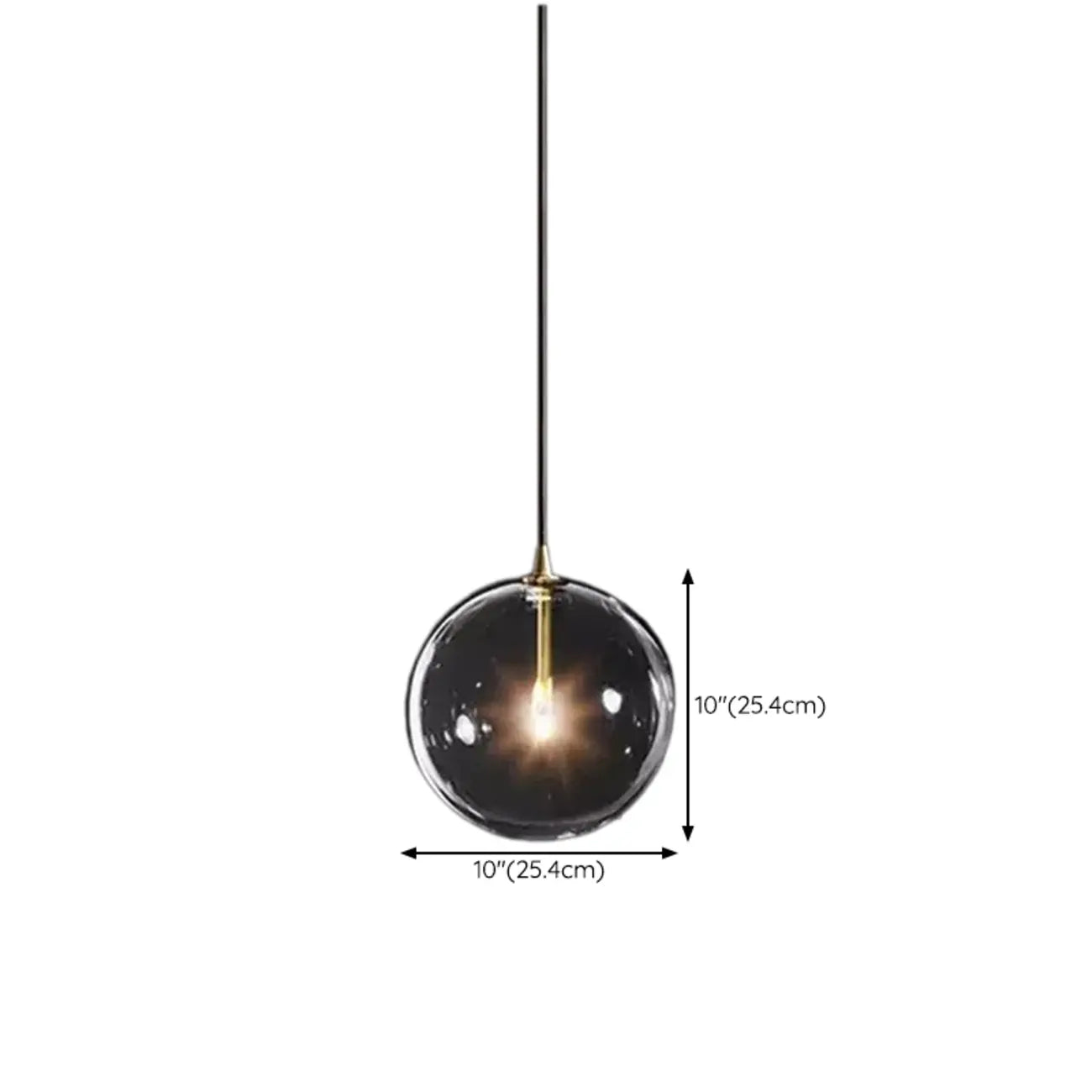Suspension moderne en verre texturé transparent et bois