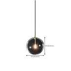 Suspension moderne en verre texturé transparent et bois
