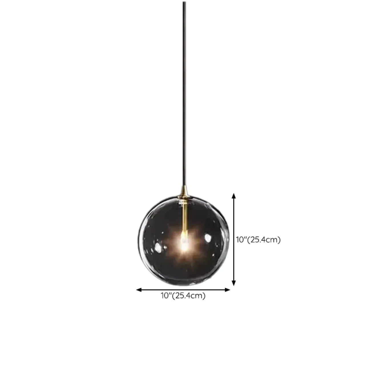 Suspension moderne en verre texturé transparent et bois