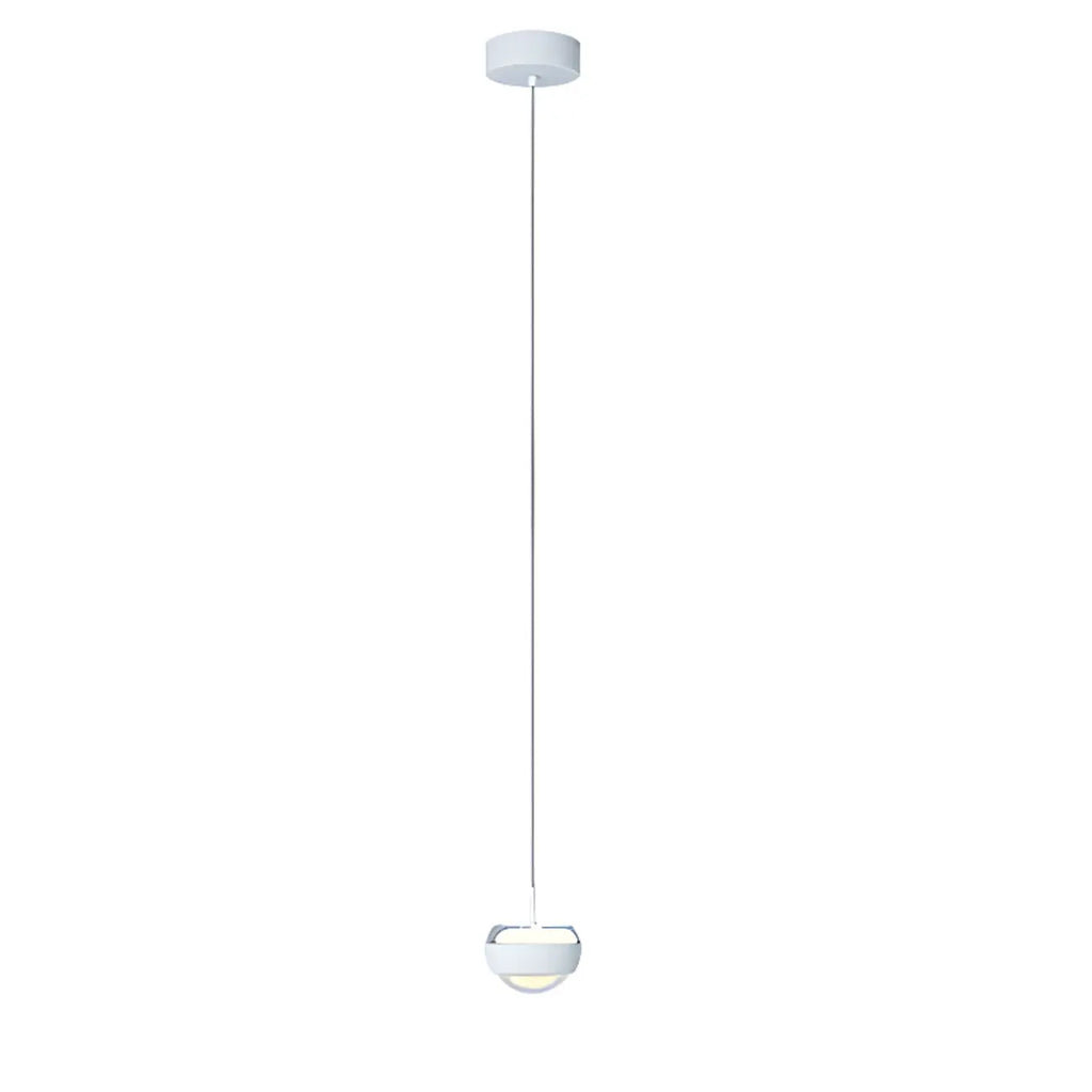 Suspension à 2 lumières avec globe en métal et acrylique transparent