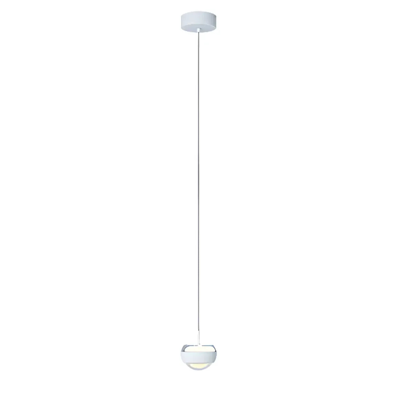 Suspension à 2 lumières avec globe en métal et acrylique transparent