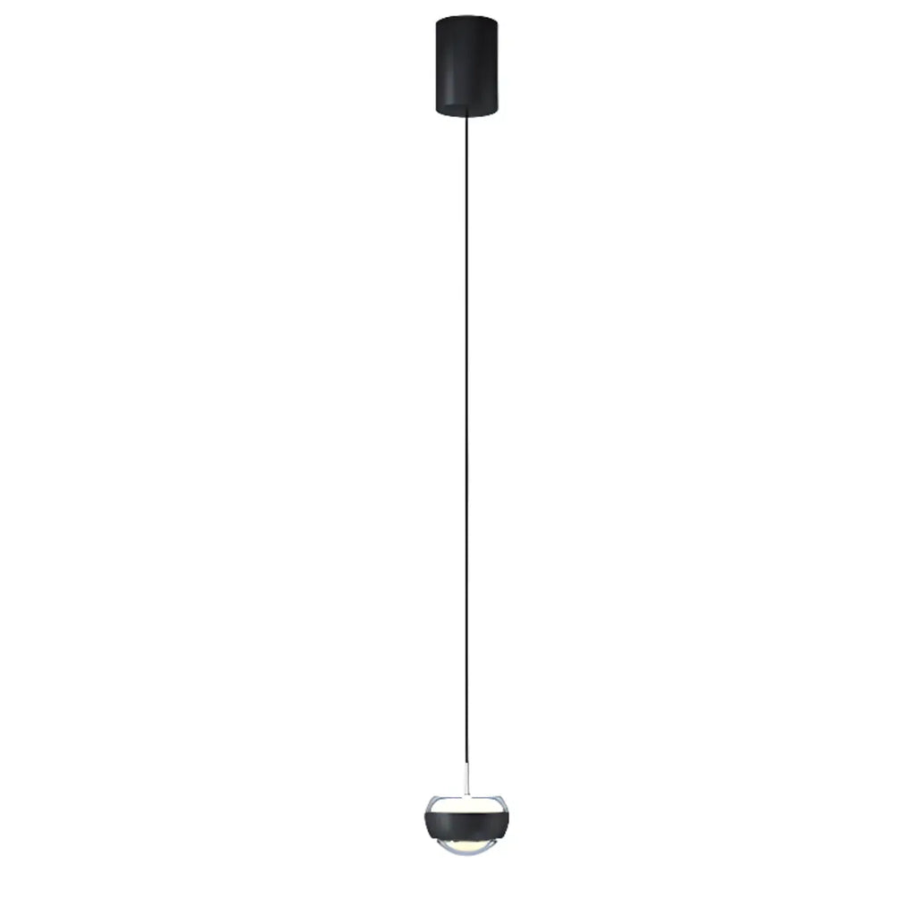 Suspension à 2 lumières avec globe en métal et acrylique transparent