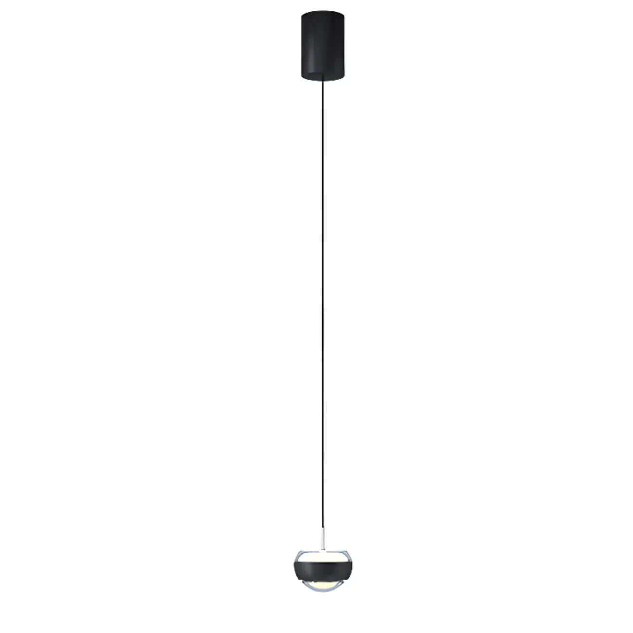 Suspension à 2 lumières avec globe en métal et acrylique transparent