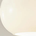 Suspension globe en bois et verre beige à intensité variable