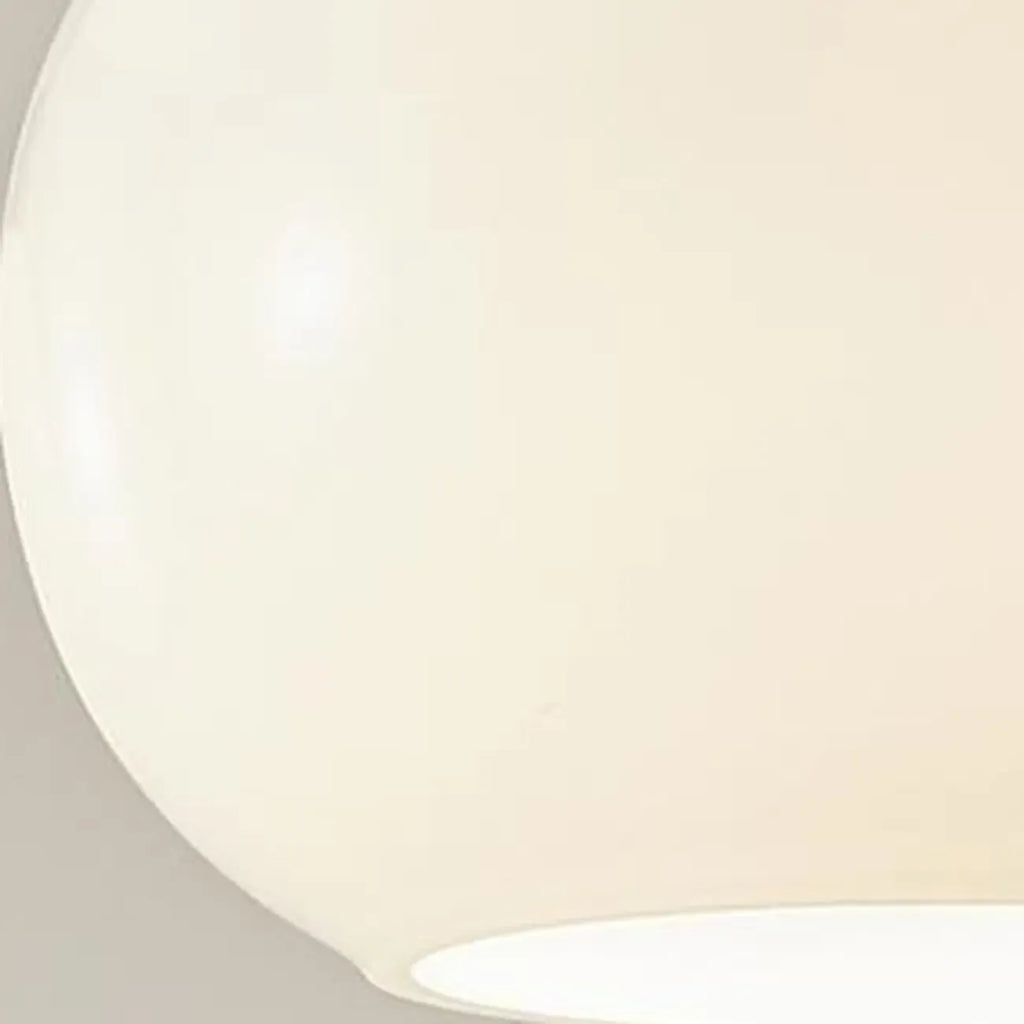Suspension globe en bois et verre beige à intensité variable
