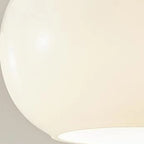 Suspension globe en bois et verre beige à intensité variable