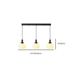 Suspension globe en bois et verre beige à intensité variable