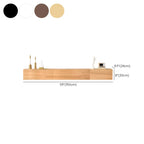 Meuble TV mural en bois d'hévéa pour salon moderne