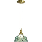Suspension moderne géométrique en verre LED