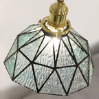 Suspension moderne géométrique en verre LED