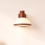 Applique murale moderne miniature en verre noyer avec éclairage LED pour salon