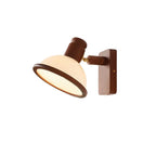 Applique murale moderne miniature en verre noyer avec éclairage LED pour salon