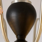 Lustre rétro géométrique à 6/8 lumières en verre chromé