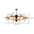 Lustre rétro géométrique à 6/8 lumières en verre chromé