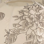 Lustre élégant en tissu à fleurs beige rustique et lustre élégant