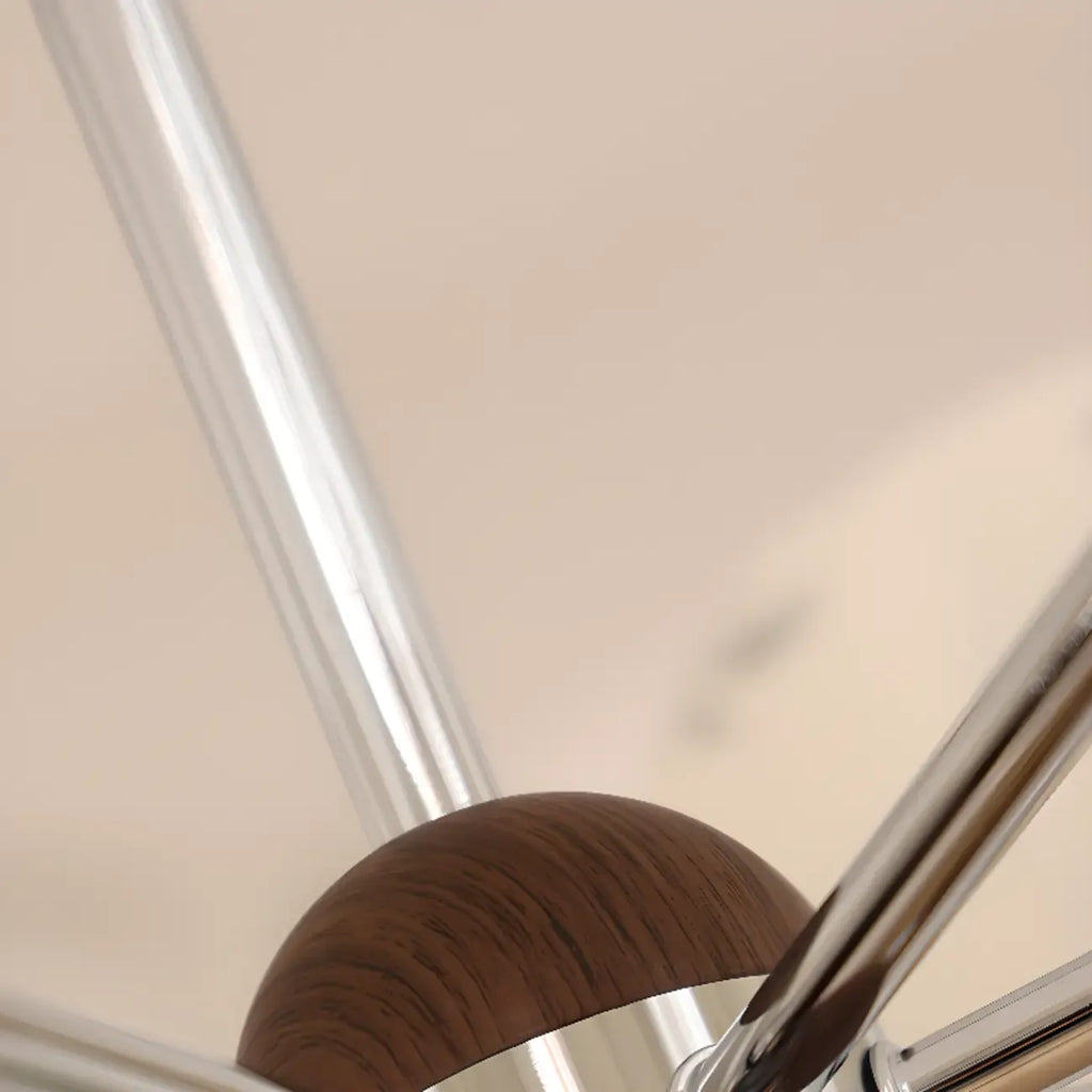 Lustre élégant en tissu à fleurs beige rustique et lustre élégant