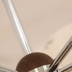 Lustre élégant en tissu à fleurs beige rustique et lustre élégant