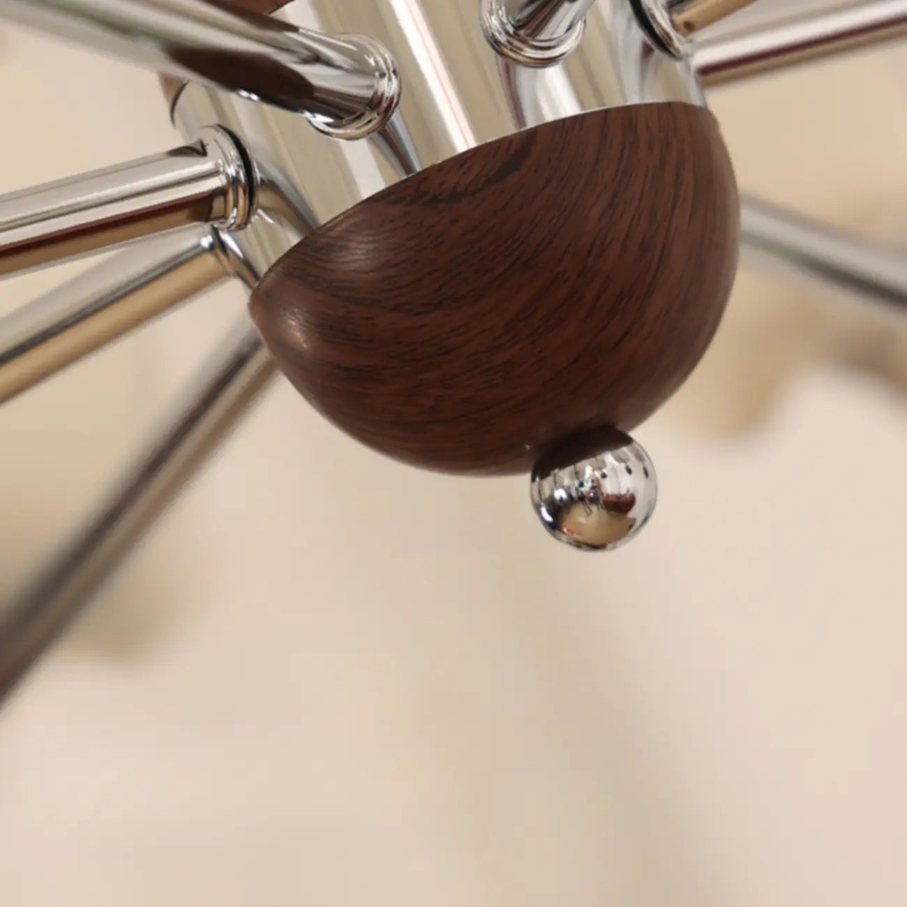 Lustre élégant en tissu à fleurs beige rustique et lustre élégant