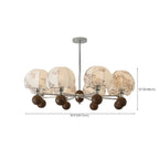 Lustre élégant en tissu à fleurs beige rustique et lustre élégant