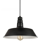 Suspension industrielle en fer noir pour cuisine