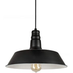 Suspension industrielle en fer noir pour cuisine
