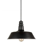 Suspension industrielle en fer noir pour cuisine