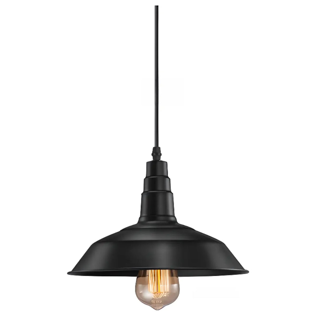 Suspension industrielle en fer noir pour cuisine