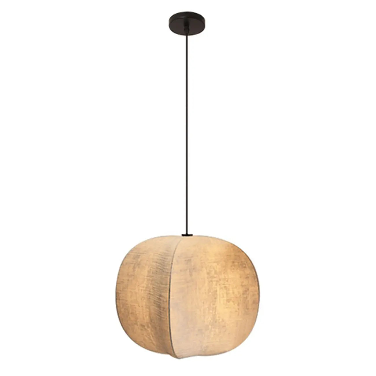 Suspension géométrique moderne en tissu beige, hauteur réglable