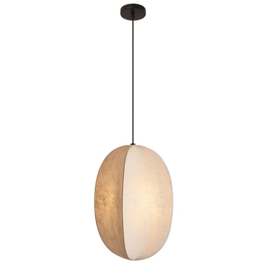 Suspension géométrique moderne en tissu beige, hauteur réglable