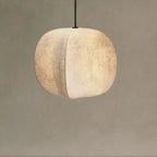 Suspension géométrique moderne en tissu beige, hauteur réglable