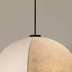 Suspension géométrique moderne en tissu beige, hauteur réglable