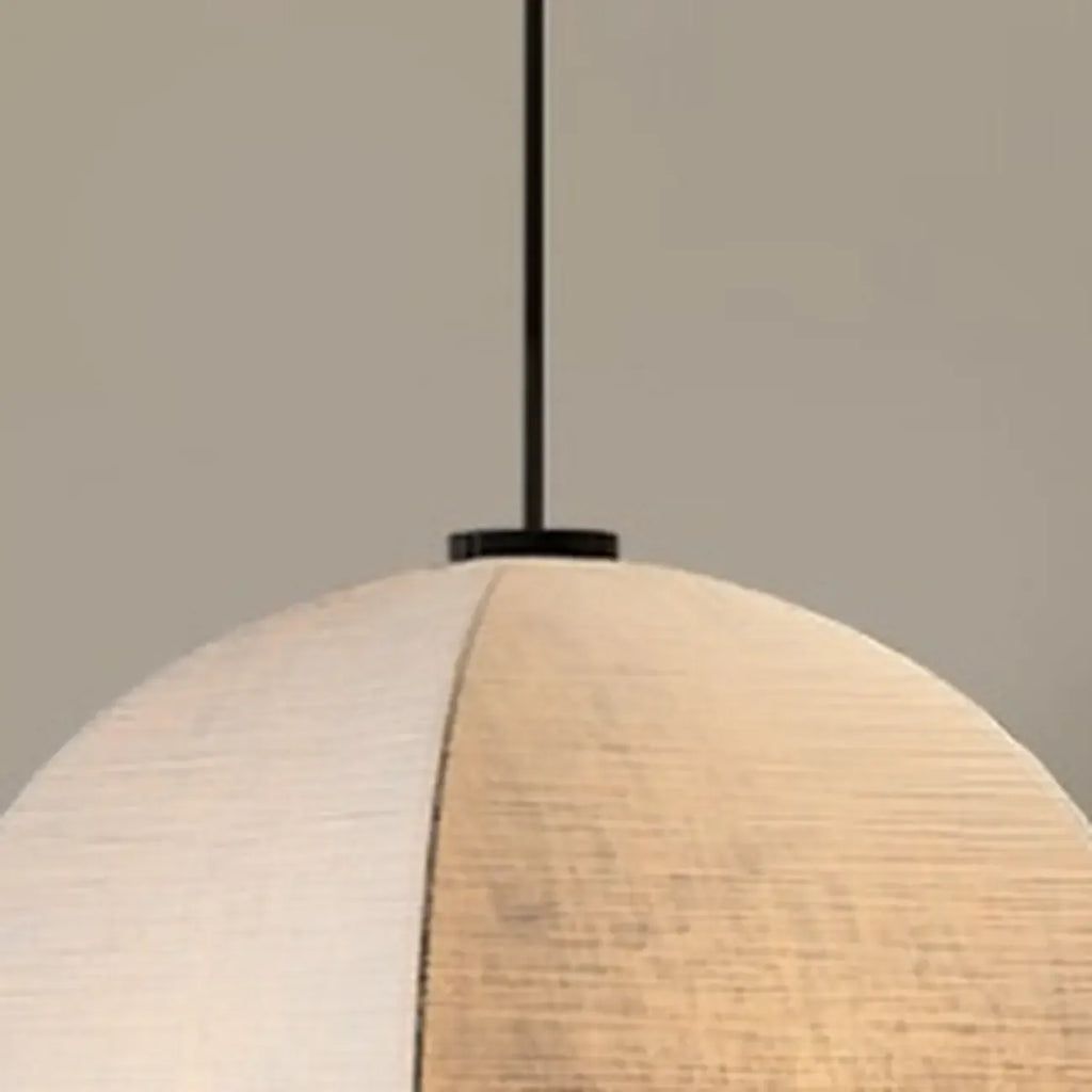 Suspension géométrique moderne en tissu beige, hauteur réglable