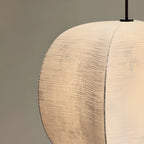 Suspension géométrique moderne en tissu beige, hauteur réglable