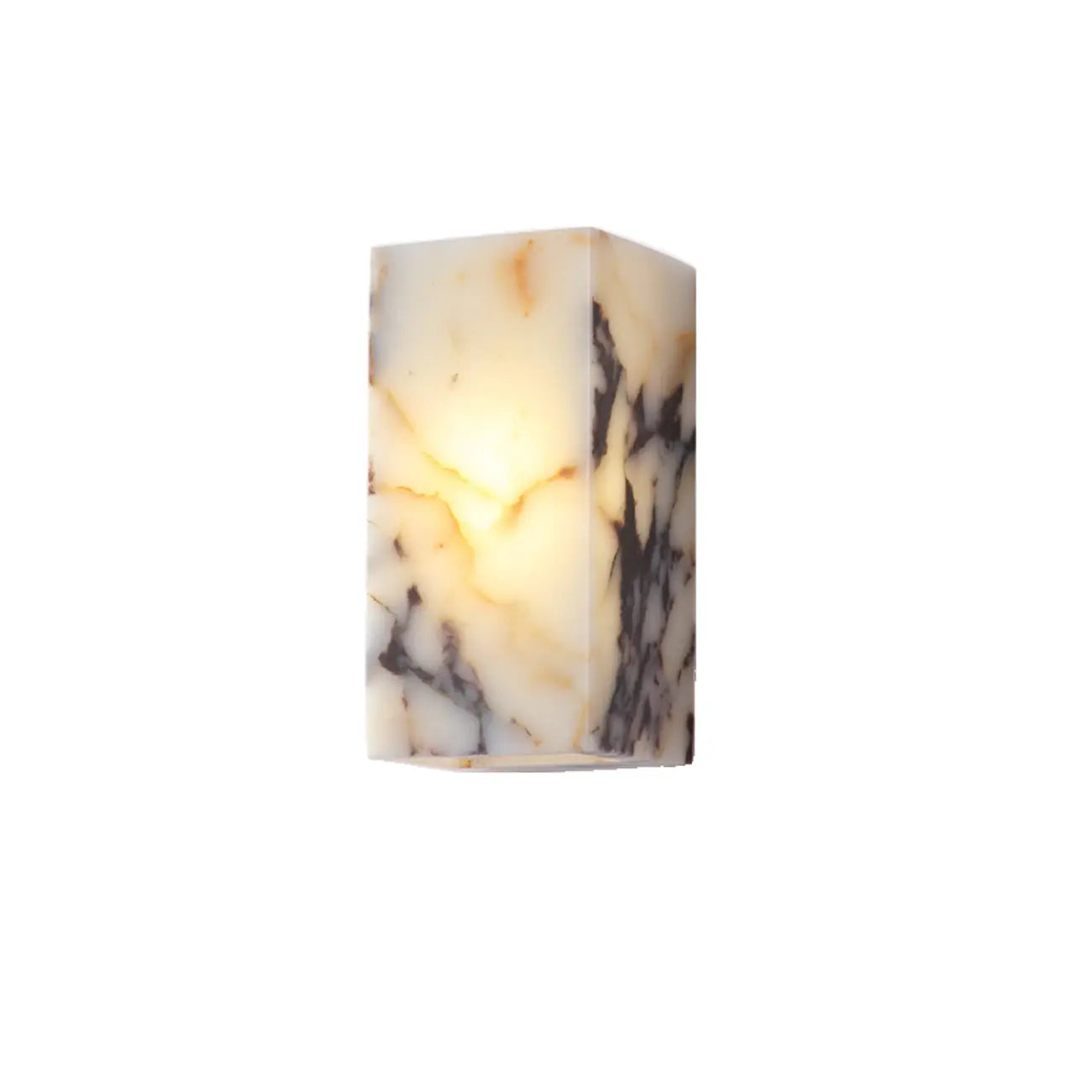 Applique murale LED rectangulaire minimaliste en pierre blanche moderne